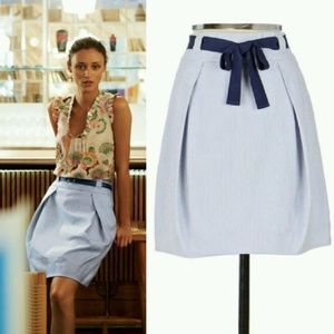 Edme & Esyllte Blue and White Striped Pencil Skirt